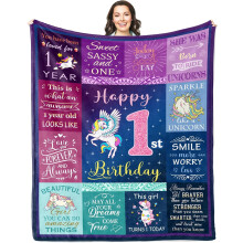 Couverture pour le 5e anniversaire d'une fille de 5 ans, 127 x 102 cm