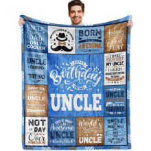 Couverture cadeau d'anniversaire pour papa 152 x 127 cm