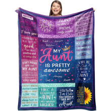 Couverture cadeau pour tante, 127 x 152 cm, jeté de lit pour la meilleure nièce du monde
