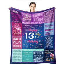 Couverture pour fille, 13e anniversaire, 152 x 127 cm