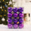 Shatterproof Plastic Christmas Ornaments Purple 2.4In 1