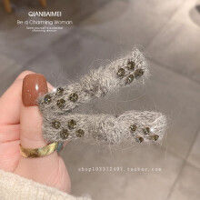 Koreaanse Japanse stijl winter haarclip grof gebreid