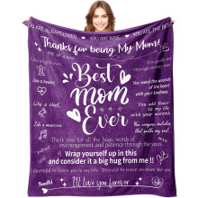 Couverture rose pour maman, cadeau 127 x 152 cm