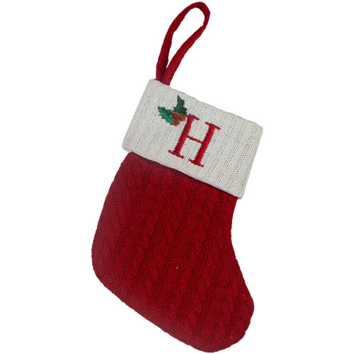 Červená vánoční punčocha z polyesteru, 19 cm