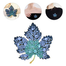Broche de hoja de arce MUSEYA, aleación azul, 1 pieza