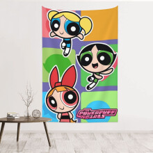 Powerpuff Girls -seinävaate, vedenpitävä polyesteri, 1 koko