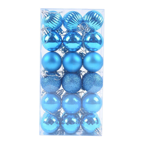 Ornamente de Crăciun cu globuri, 36 buc, 4 cm