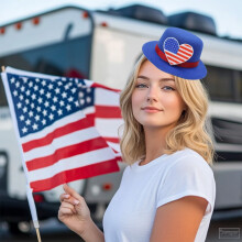 Chapeaux et couvre-chefs patriotiques pour animaux de compagnie et famille pour le 4 juillet