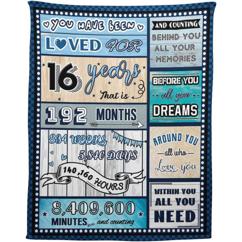 Couverture d'anniversaire douce pour adolescent garçon 152 x 203 cm