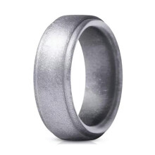 Alliance pour homme en silicone de qualité alimentaire, couleur argent, taille 11