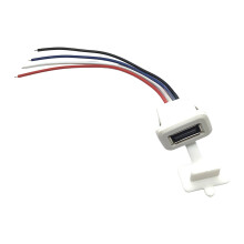 Practical ABS USB 2.0 Female Connectors with Solder-White 4p