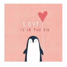 Chicmic Canvas Gallery 20 x 20 x 4 cm Pingu - Love is in the air
