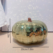 Prespapier de dovleac de cristal 6,3x7,8 inci