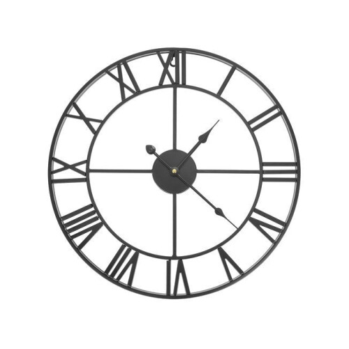 Retro-Wanduhr - schwarz 1