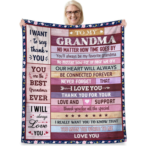 Couverture Nana pour grand-mère 152 cm x 127 cm