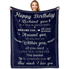 Couverture violette d'anniversaire 127 cm x 152 cm