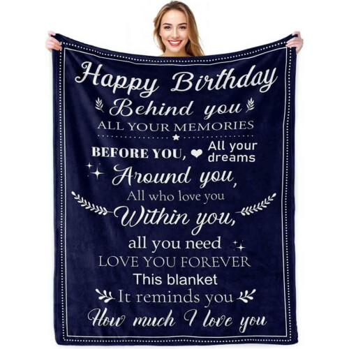 Couverture violette d'anniversaire 127 cm x 152 cm