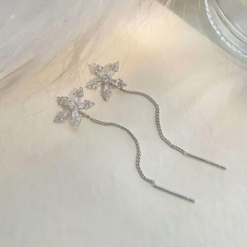 18 karat forgyldte blomsterkrystaløreringe