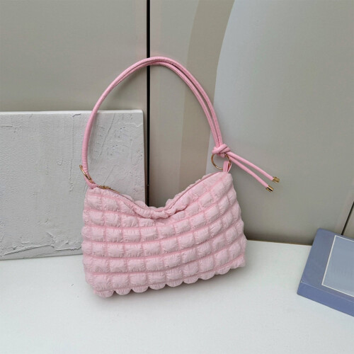 Dame polyester skuldertaske justerbar rem 11,8x7x3,9