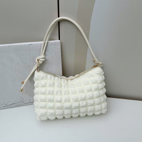 Dame polyester skuldertaske justerbar rem 11,8x7x3,9