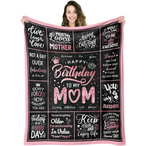 Couverture d'anniversaire pour fille 152 x 127 cm