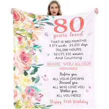 Couverture personnalisée pour le 30e anniversaire d'une femme, 152 x 127 cm
