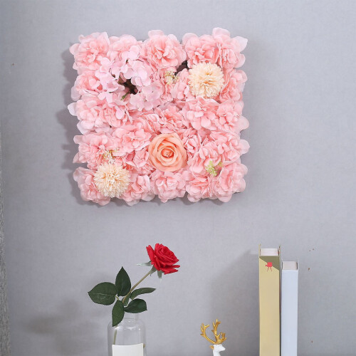 Blomväggpaneler 3D-silkesrosdekor 33x33 cm