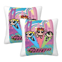 Capas de almofada quadradas de pelúcia dupla face das Meninas Superpoderosas