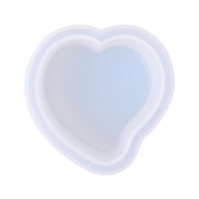Vaso a forma di cuore in resina epossidica, dimensioni 7,373,5 cm.