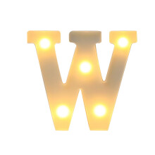 Luminárias de LED com letras do alfabeto SLYNSHome, em plástico branco, AM