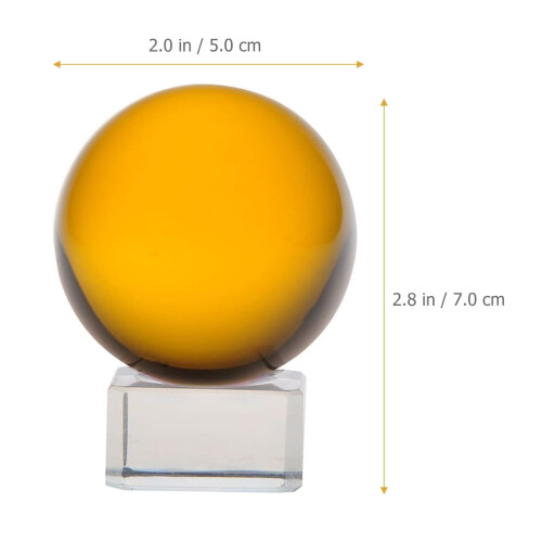 Κρυστάλλινη μπάλα Amber με βάση για διακόσμηση σπιτιού 1 σετ 1