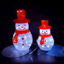 Decoración navideña de muñeco de nieve con luces LED para interiores y exteriores