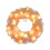 Corona artificial rosa con luces para decorar la puerta. 1
