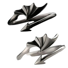 Stylish Love Symbol Open Band Angel And Demons Wing-J18J19