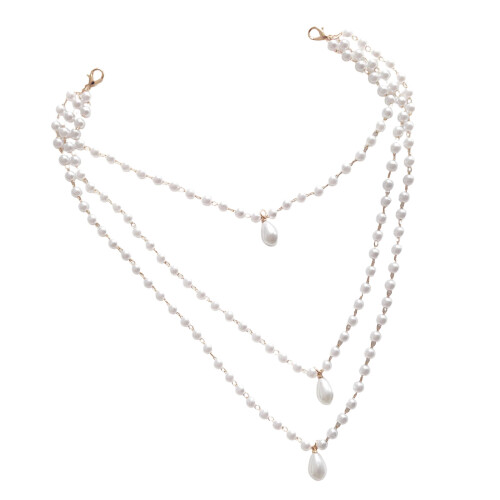 Multiple Layer Imitation Pearls Shoulder Necklace-Section 2