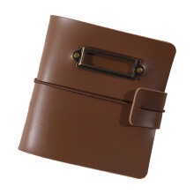 Premium PU-fotobewaarder met plastic pagina en modieuze-bruin
