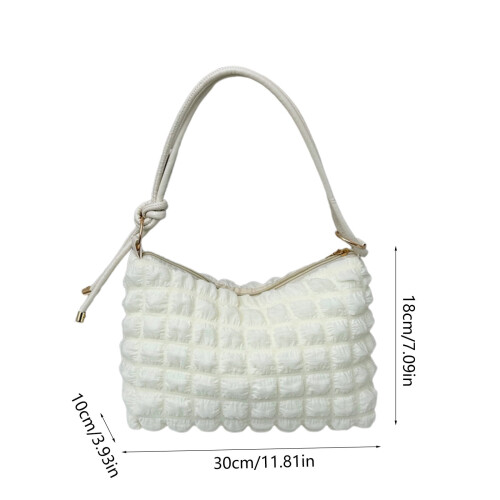 Dame polyester skuldertaske justerbar rem 11,8x7x3,9 2