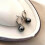 Black South Sea Shell Pearl Earrings Silver Hook 16 mm 3