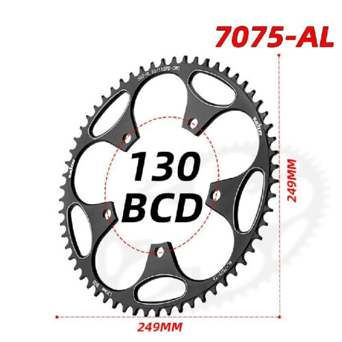130BCD50/52/54/56/58/60T Στρογγυλά στενά φαρδιά γρανάζια για ποδήλατο δρόμου MTB με αλυσίδα 2