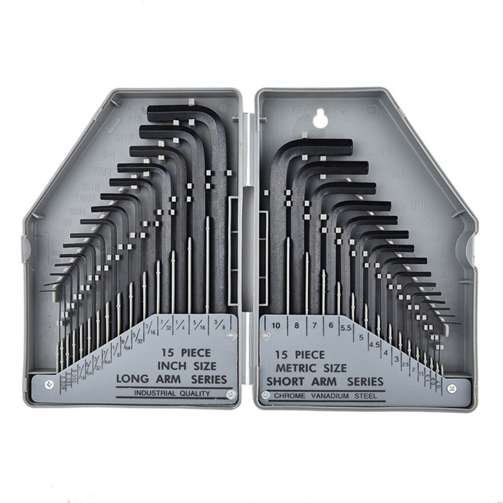 30pcs Carbon Steel Hex Key Set