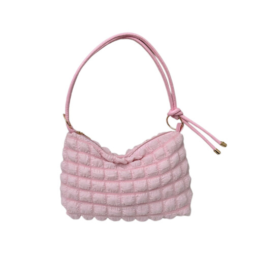 Dame polyester skuldertaske justerbar rem 11,8x7x3,9 1