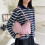 Dame polyester skuldertaske justerbar rem 11,8x7x3,9 4