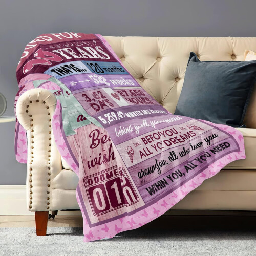 Couverture Sweet16 pour filles 152 x 127 cm 1