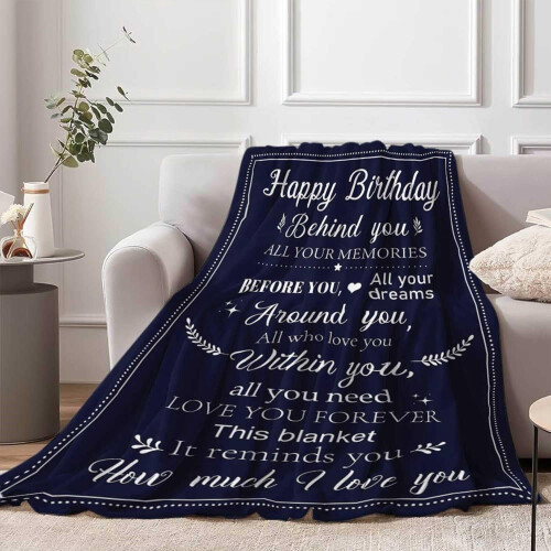 Couverture violette d'anniversaire 127 cm x 152 cm 2