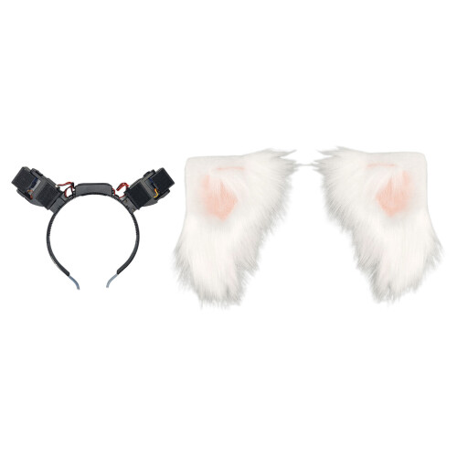 Accessoires de couvre-chef de bandeau d'oreille de chat de-blanc