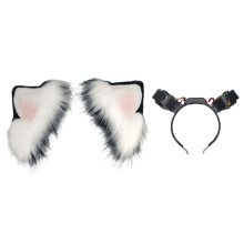 Serre-tête à oreilles d'animaux Cosplay, avec technologie à-noir