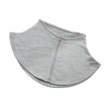 Stylish Functional Zippered Collar Insert-Gray zipper neck sca