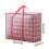 Sac de rangement tissé à rayures, grande capacité, avec fermeture éclair. 1