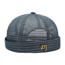 Trendy Mesh Skull Cap Offering Comfort and Fashion-Dark Grey