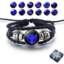 Βραχιόλι Zodiac Manifestation από PU δέρμα με ρυθμιζόμενο βραχιόλι